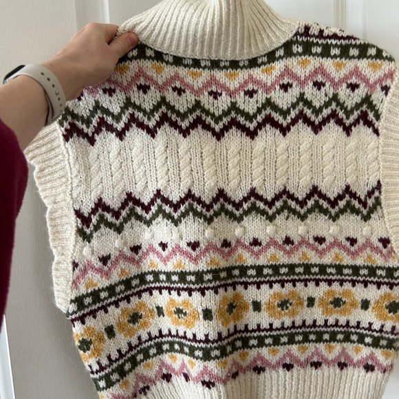 Turtleneck Sweater Vest - Size M - Anthropologie - Picture 5 of 6